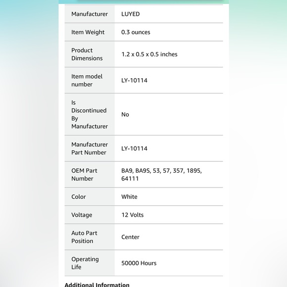 LUYED - Set of 5 LED bulbs - 6500K - Xenon White - Picture 14 of 15